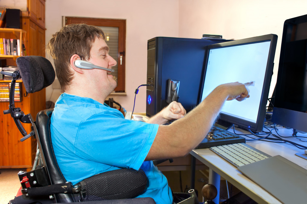 differently-abled using a computer