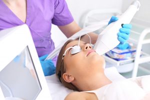 a person getting skin treatment