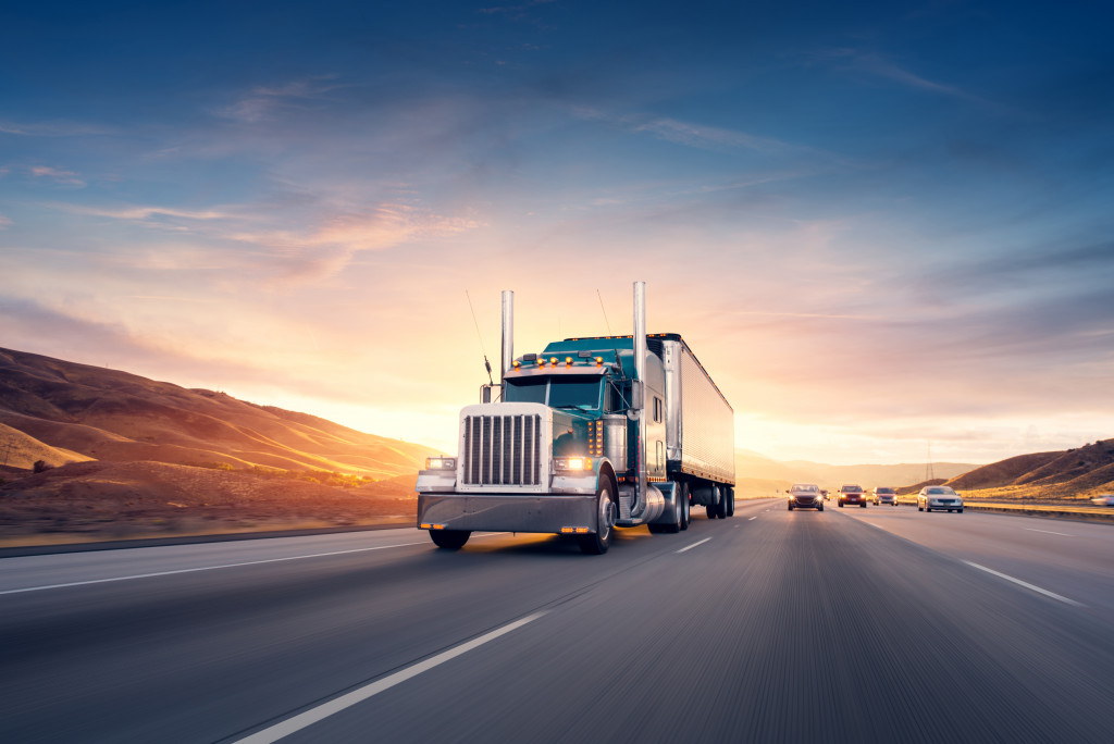 truck in highway