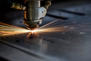 Laser cutting at work